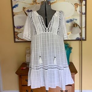 White cut out dress